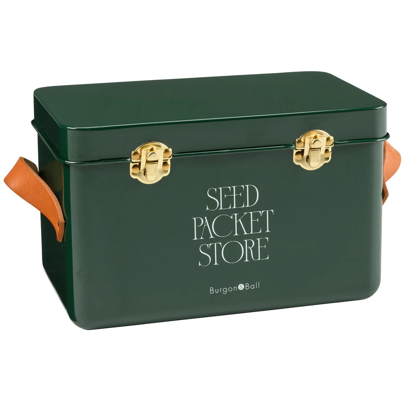Seed Packet Storage Box – Heritage Green Collector's Tin | Burgon & Ball
