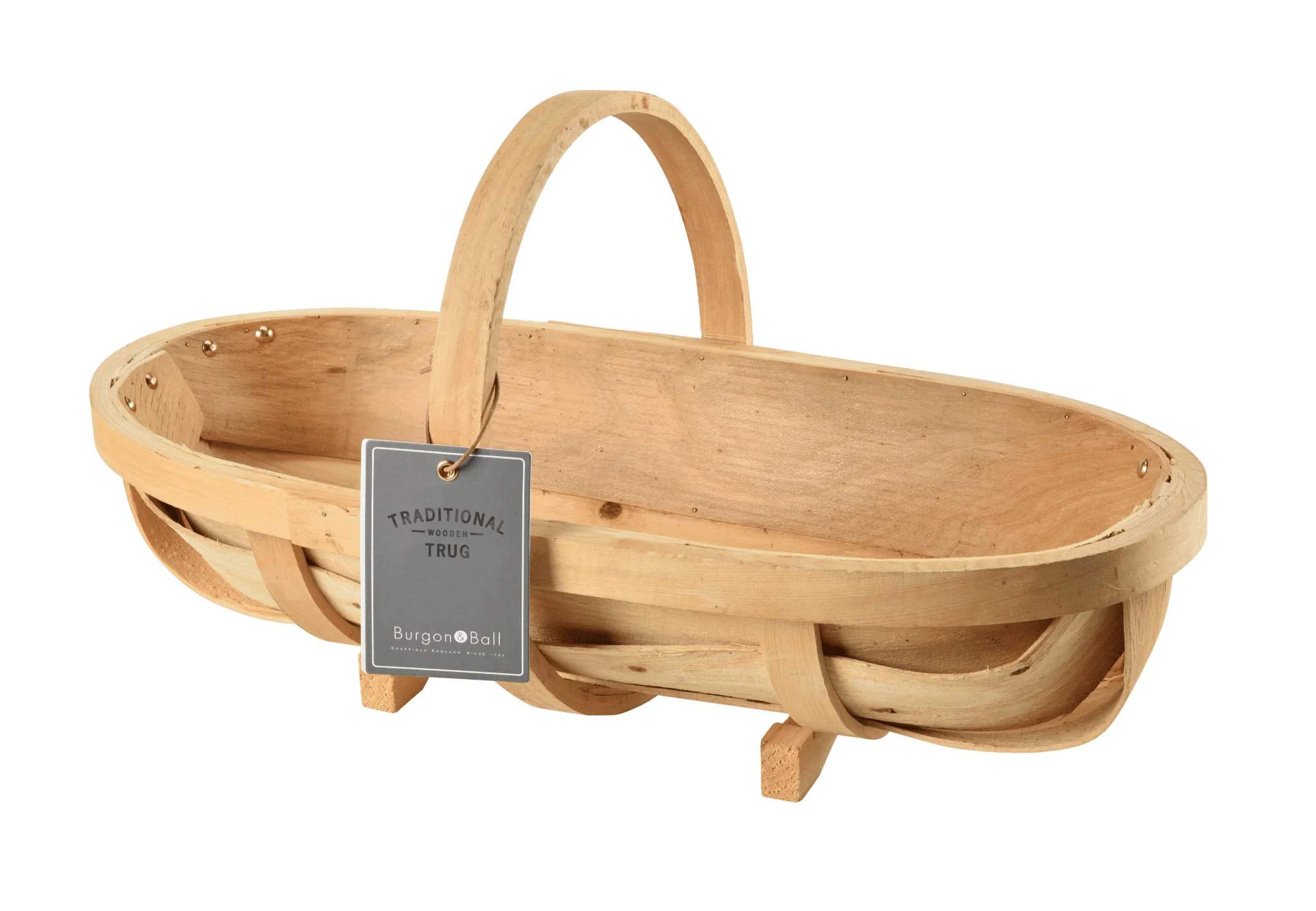 Traditional Garden Trug, Large Wooden Harvesting Trug, 57cm Length
