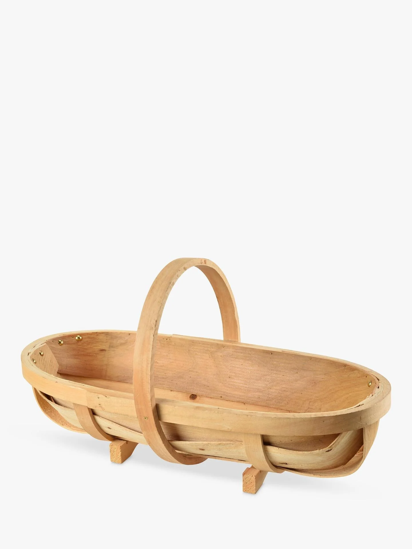 Traditional Garden Trug, Large Wooden Harvesting Trug, 57cm Length - Image 2