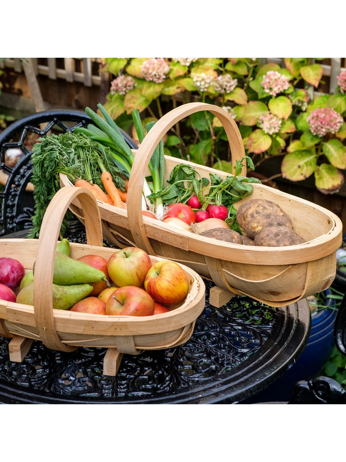 Traditional Garden Trug, Large Wooden Harvesting Trug, 57cm Length - Image 7