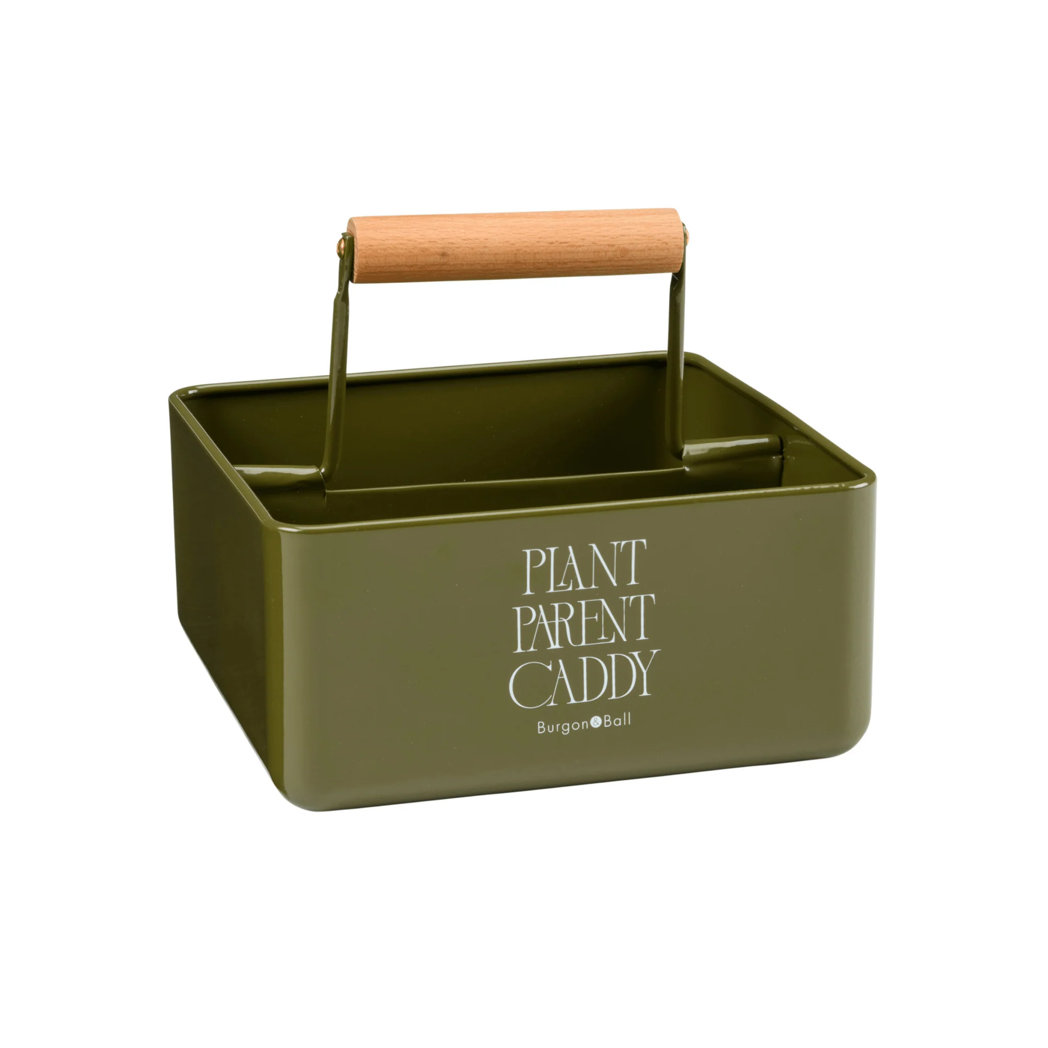 Burgon and Ball Plant Parent Caddy Olive Green Indoor Plant Storage Caddy