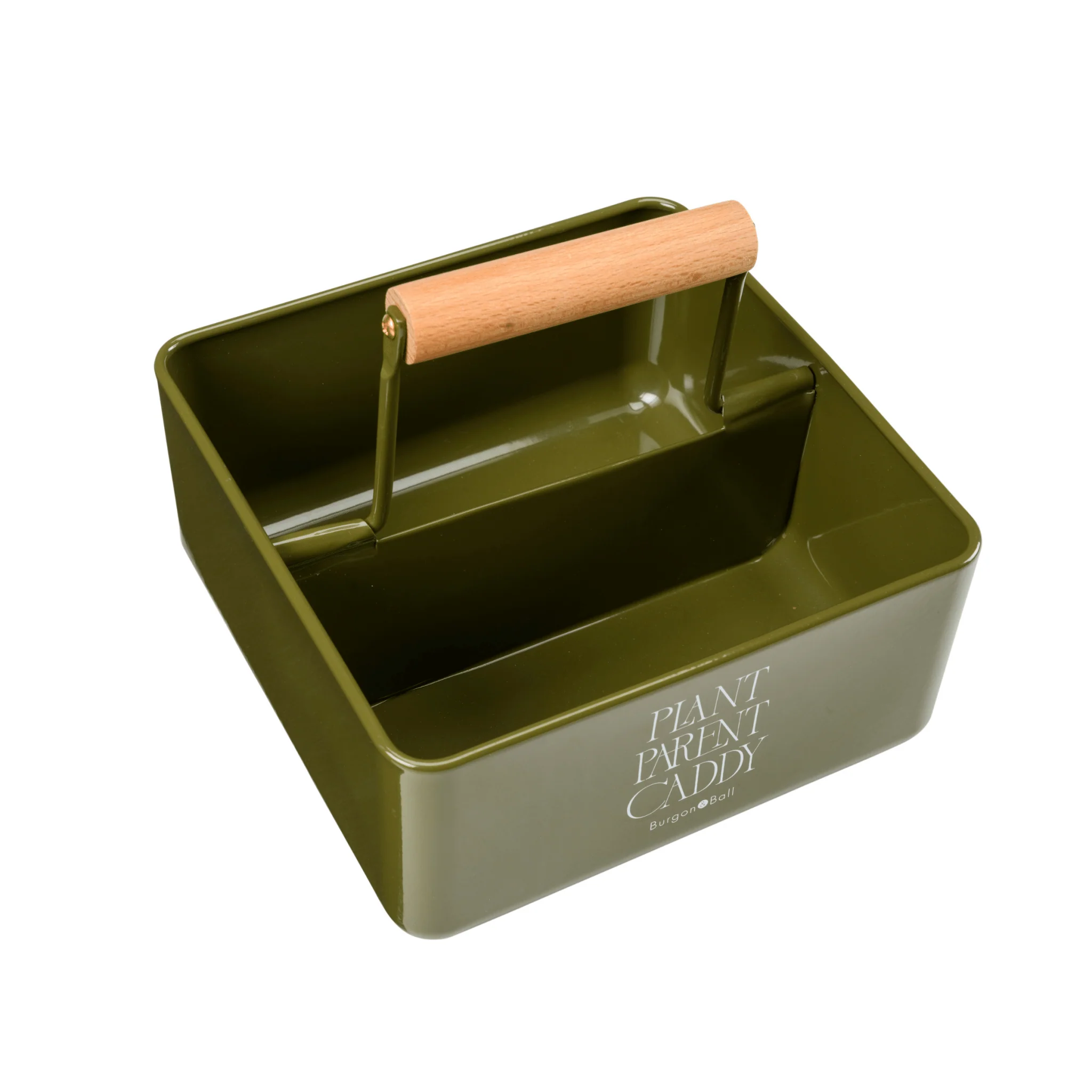 Burgon and Ball Plant Parent Caddy Olive Green Indoor Plant Storage Caddy - Image 3
