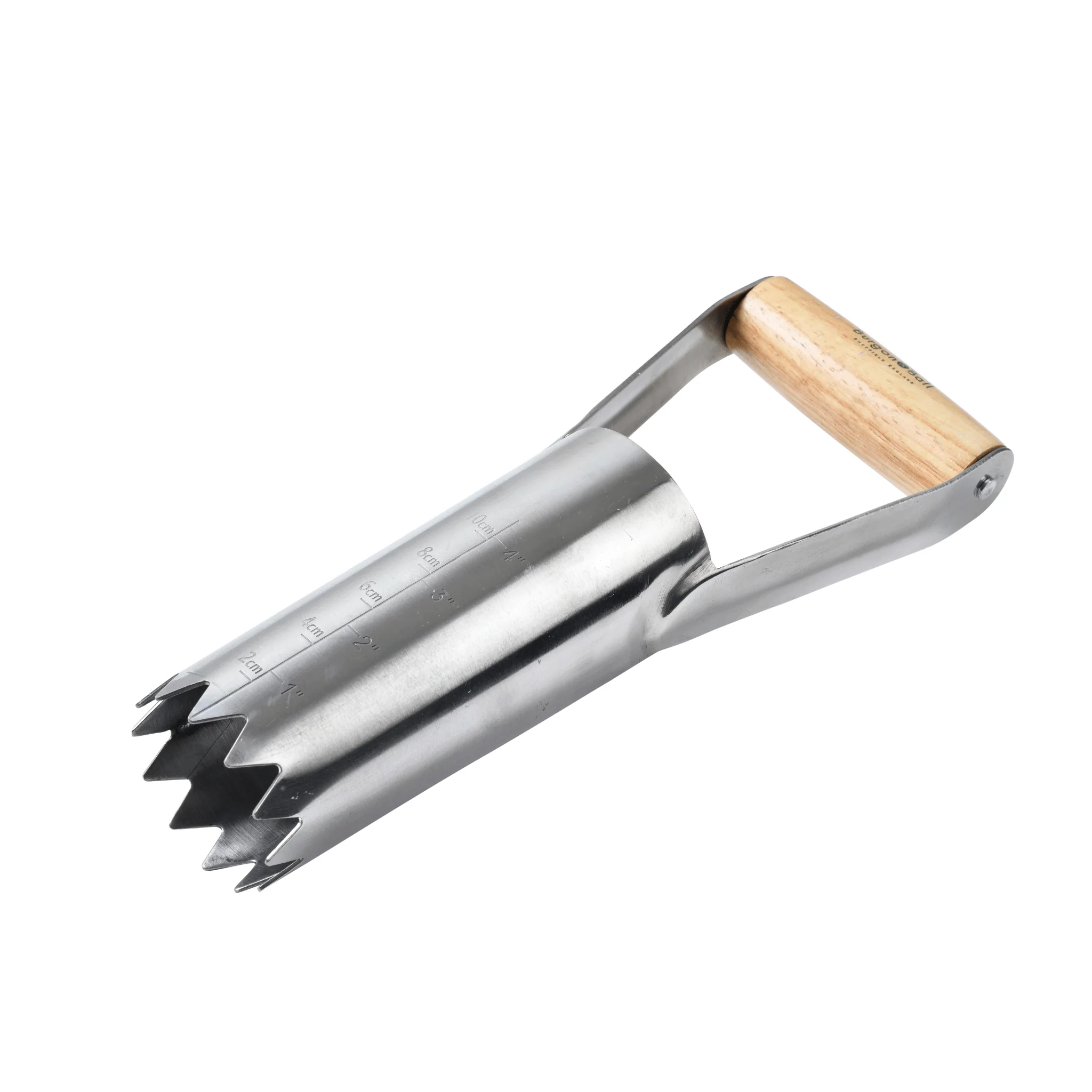RHS Endorsed Stainless Steel Hand Held Bulb Planter by Burgon & Ball - Image 2