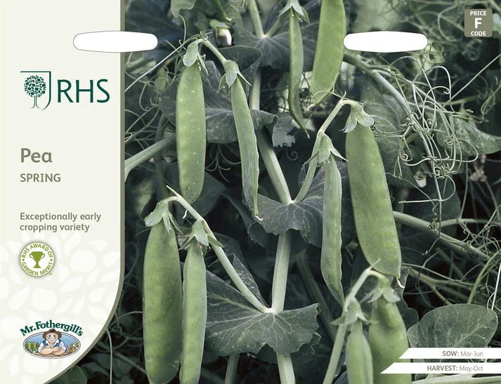 Mr Fothergills RHS Pea Spring Avola Seeds AGM Early Compact Variety