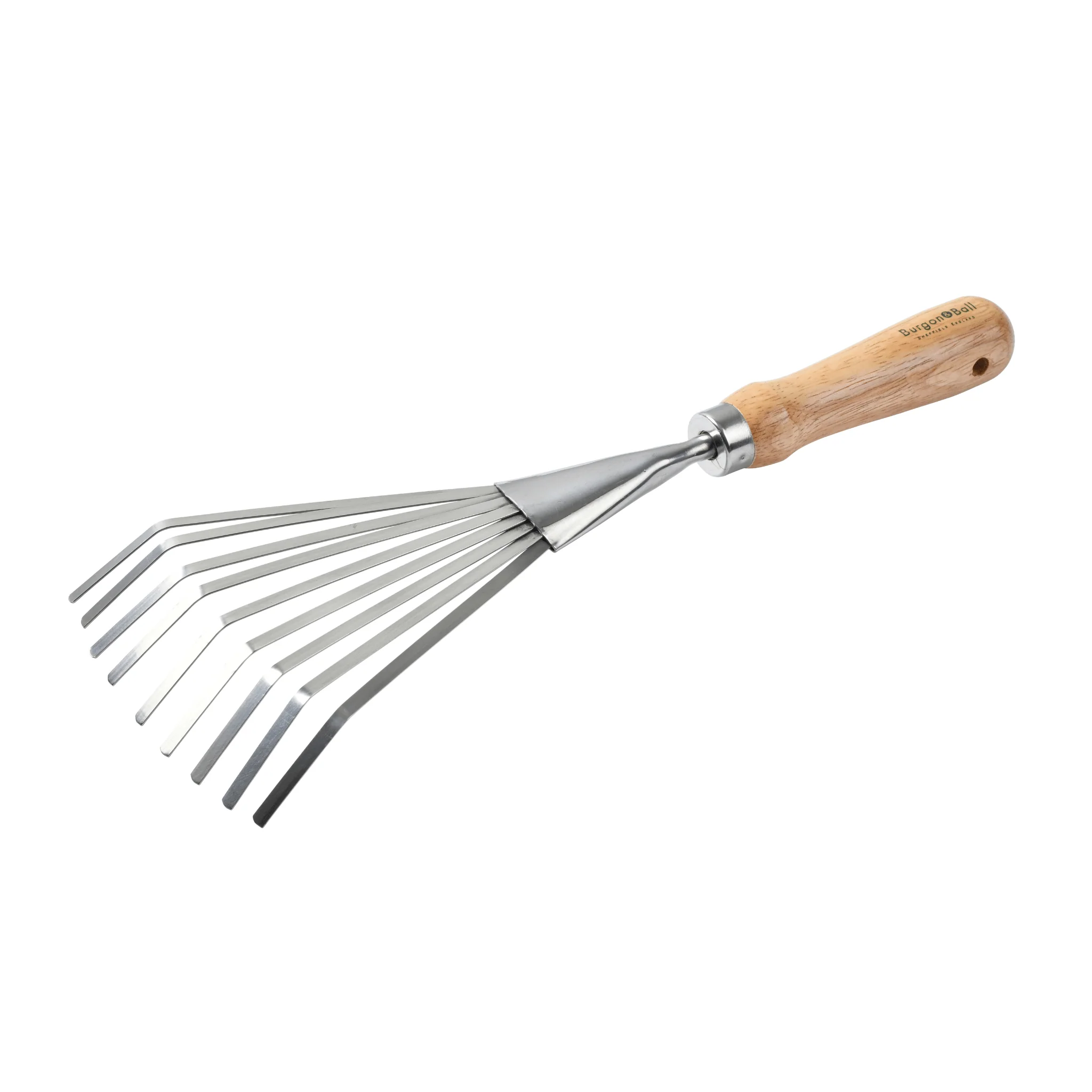 RHS Endorsed Stainless Steel Shrub Rake by Burgon & Ball - Image 2