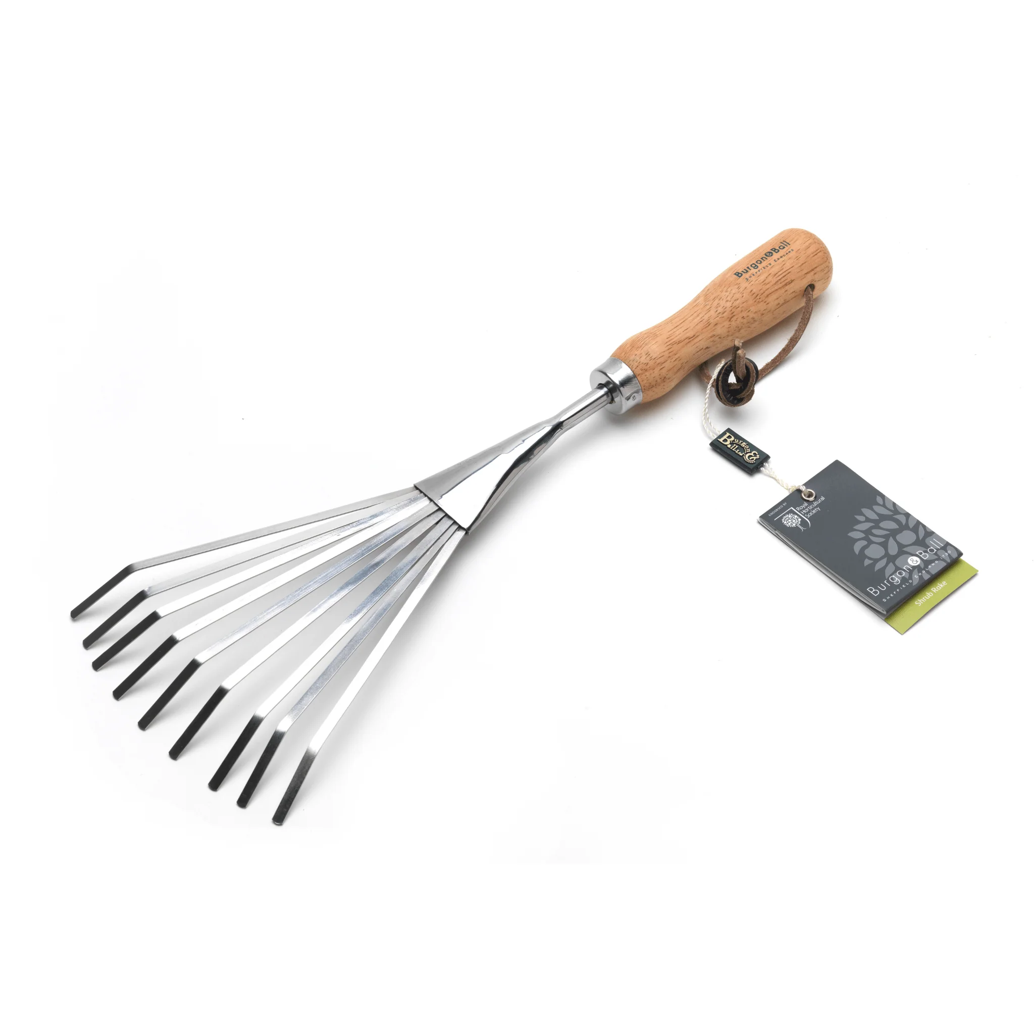 RHS Endorsed Stainless Steel Shrub Rake by Burgon & Ball - Image 6
