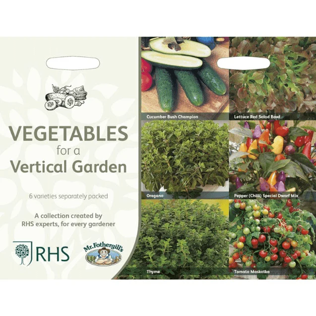 RHS Vegetables for a Vertical Garden Vegetable Seeds Collection 6 Compact Varieties - Image 4