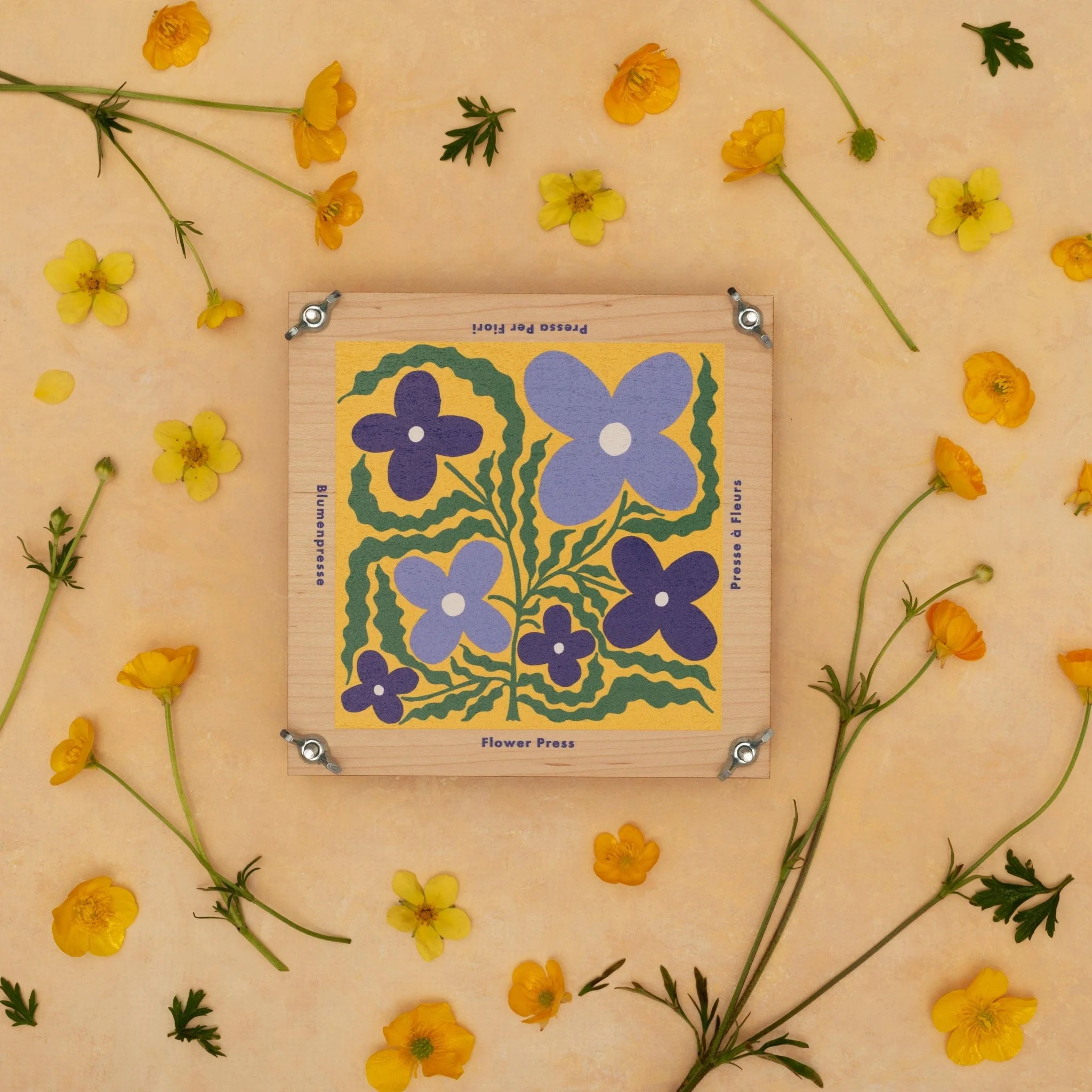 Studio Wald Flower Press Smock 15cm UK Made Botanical Flower Press Kit - Image 3