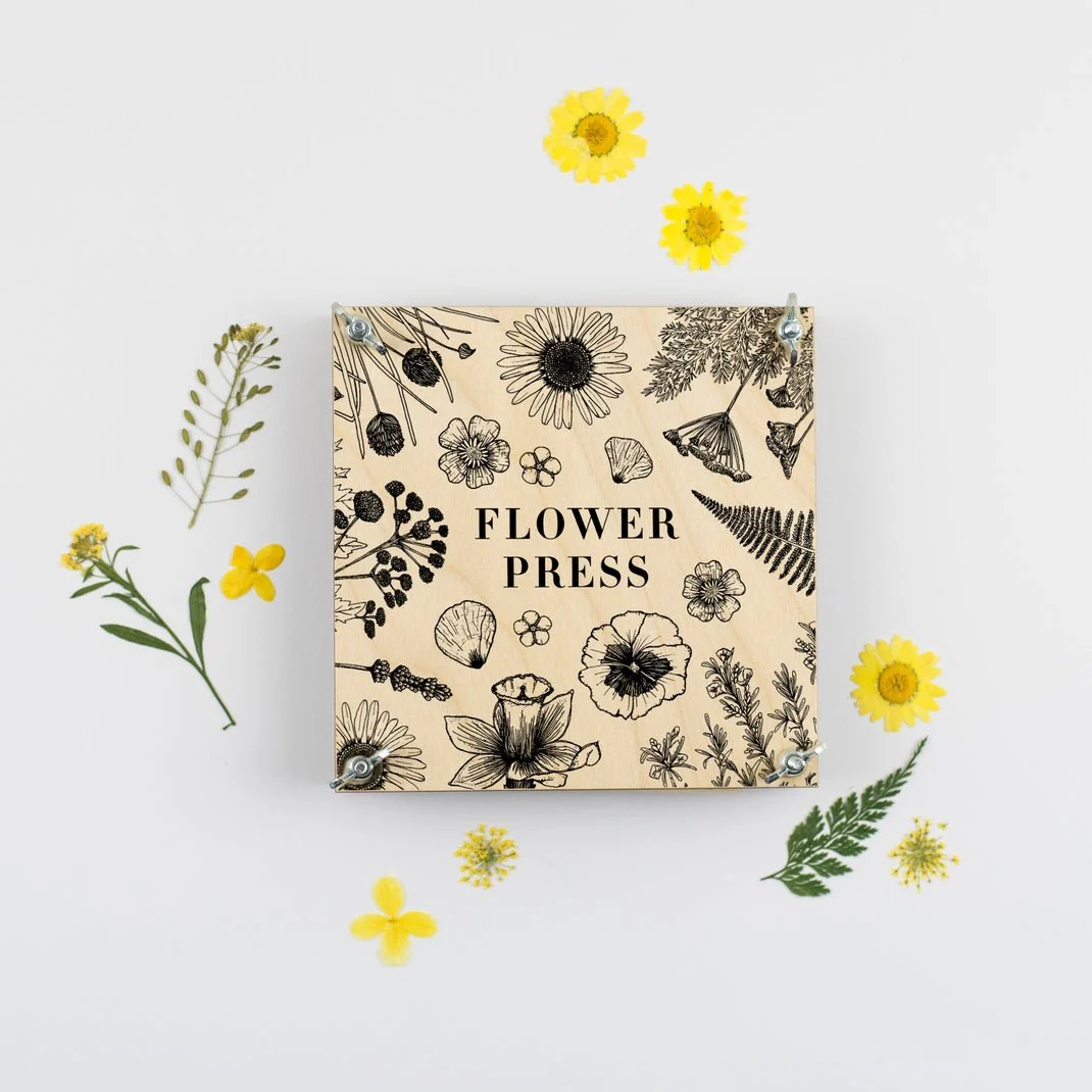Flower Press Line Design 15cm Wooden Flower Press Kit, Made in England - Image 3
